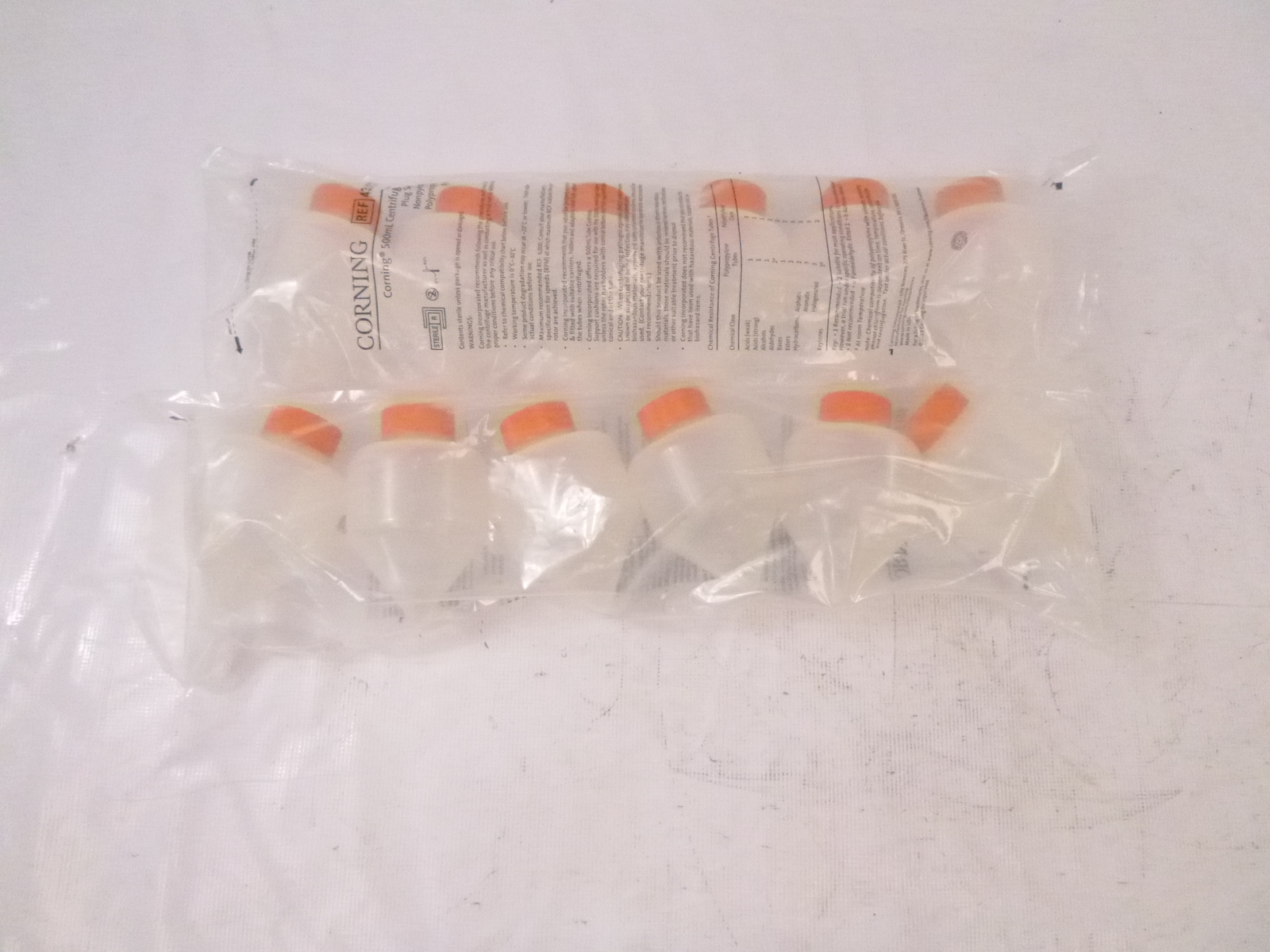 12 Pack CORNING 500mL PP Centrifuge Tubes w/ Plug Seal Cap  431123
