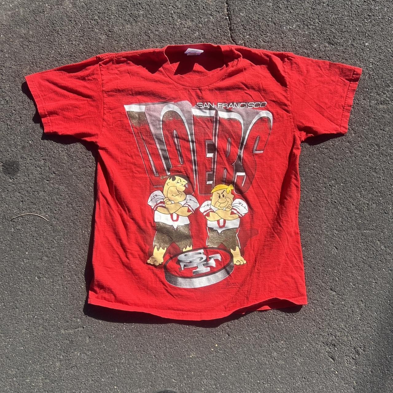 Vtg 1994 San Fransisco 49ers Flintstones NFL Football Team T shirt HN8715