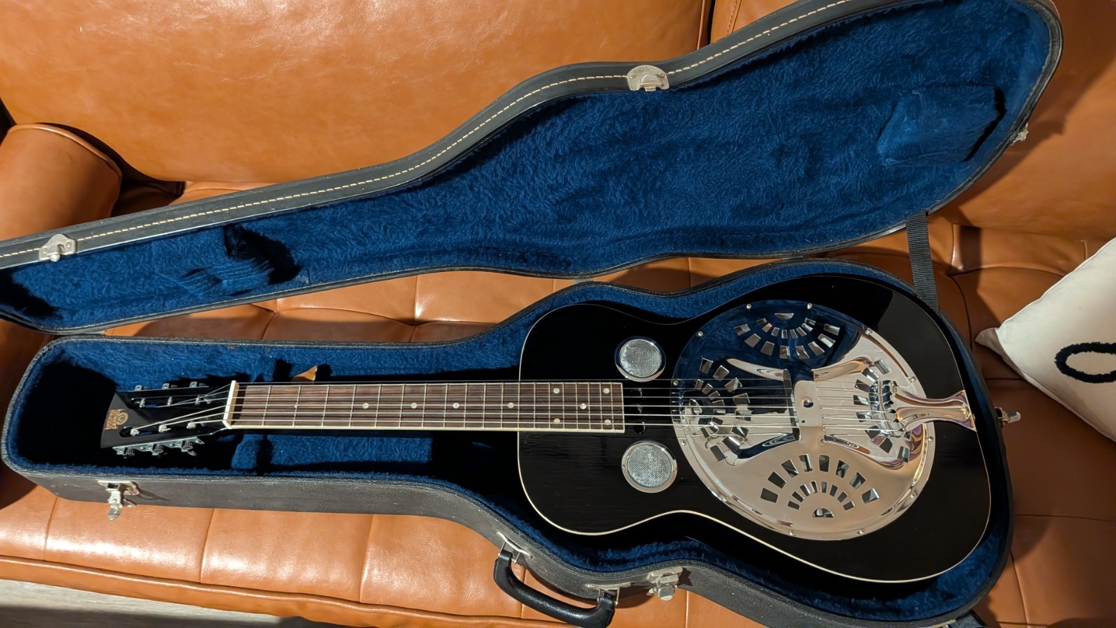 Vintage 1983 OMI Dobro Model 60D Squareneck Resonator Guitar - Black Gloss w/...