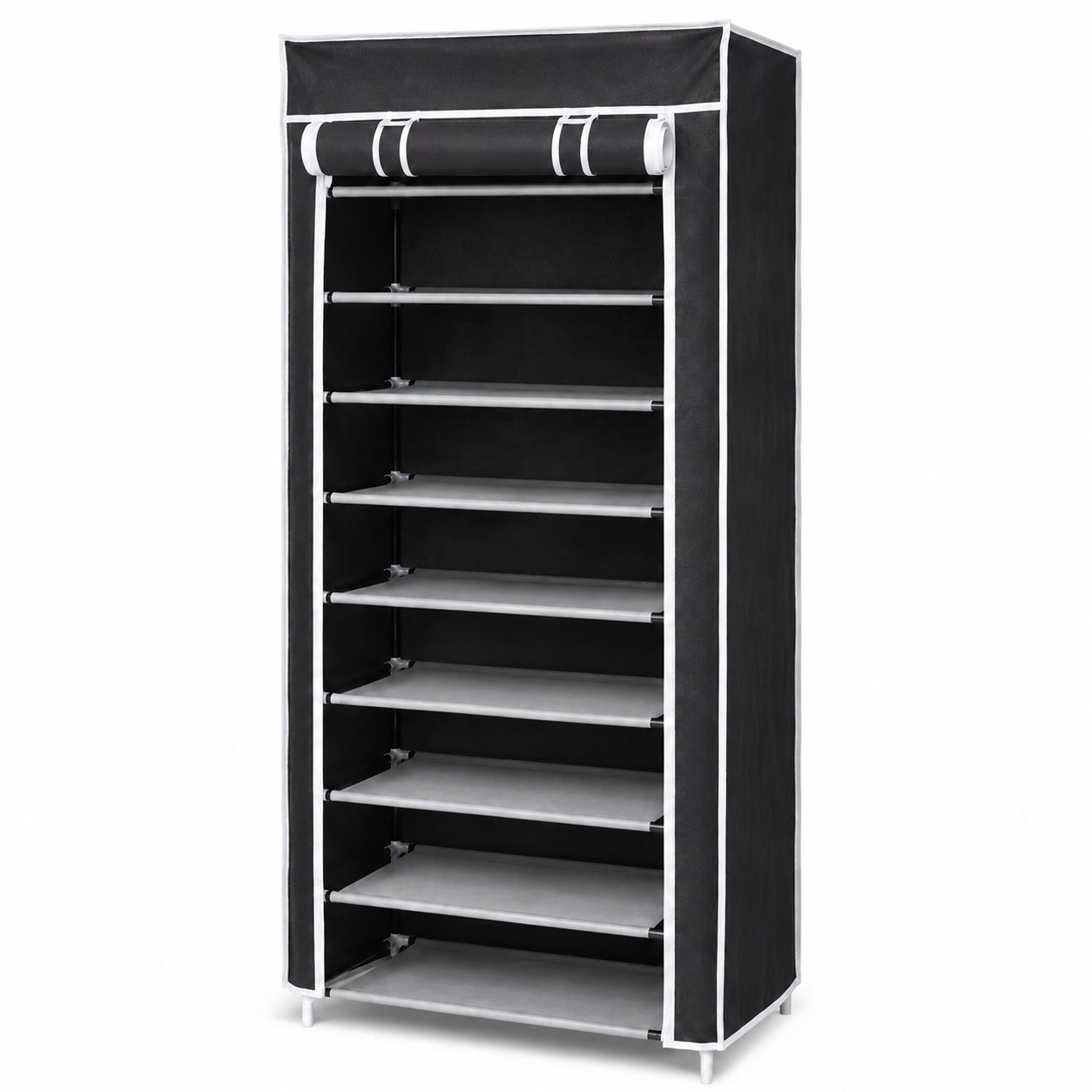 9 Tier Shoe Rack Shelf Standing Closet Cabinet Storage with Cover