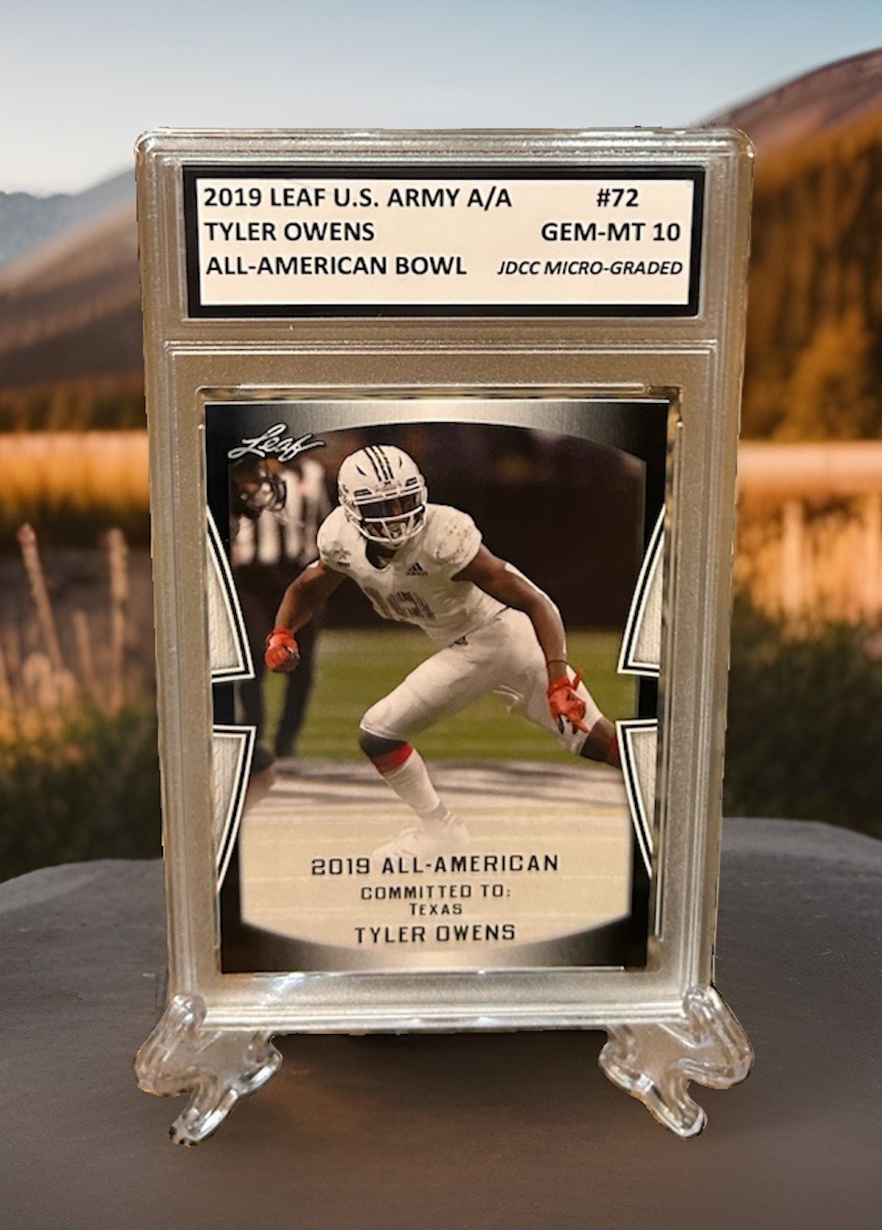 TYLER OWENS RC 2019 LEAF U.S. ARMY ALL-AMERICAN GRADED GEM-MT 10 ROOKIE #72