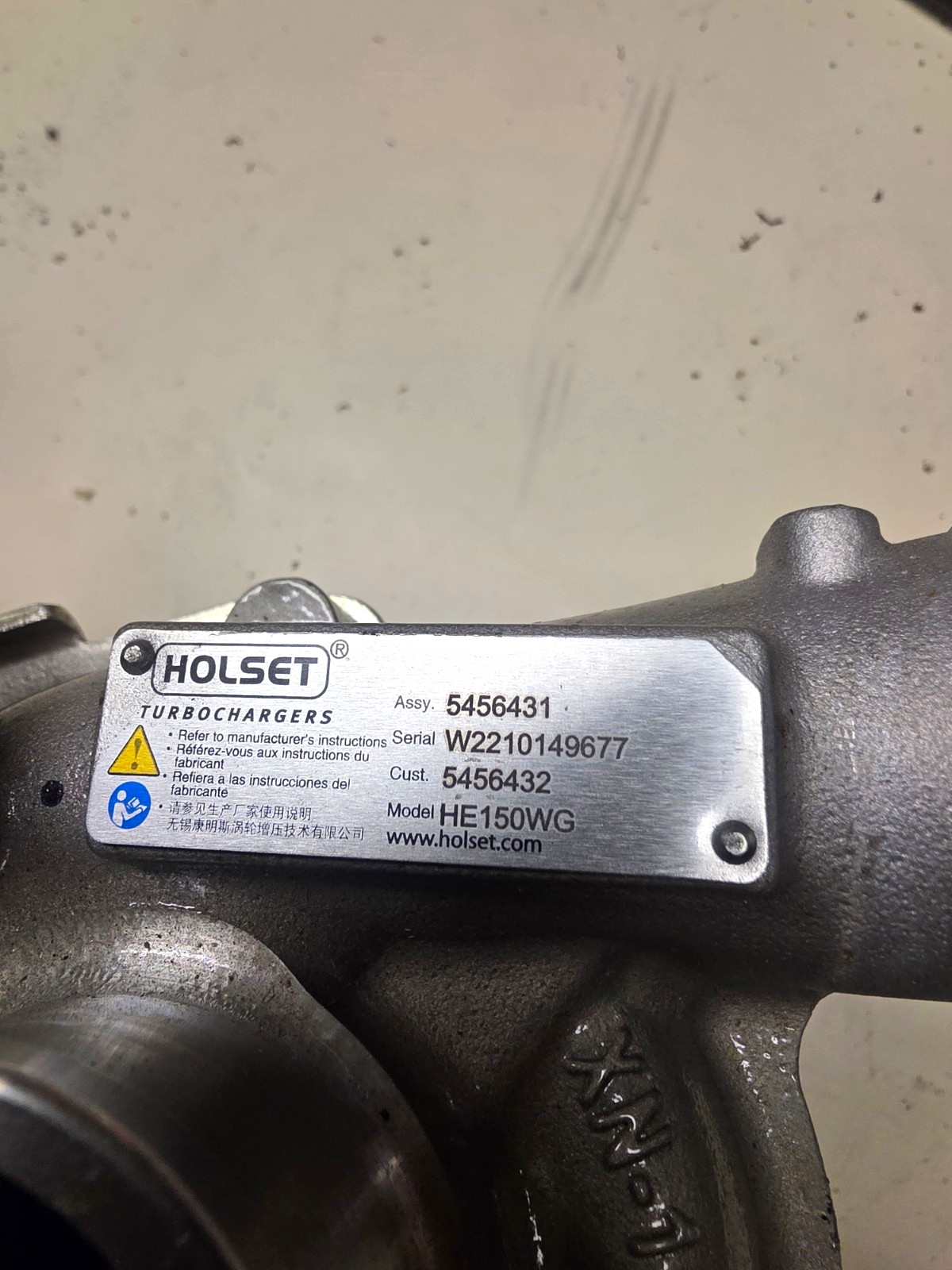 New Old Stock. Holset Turbo HE150WG