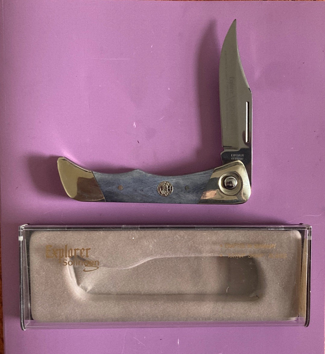 Explorer Solingen Germany #10-502 RARE LocBlok Lockback Pocketknife NIB.