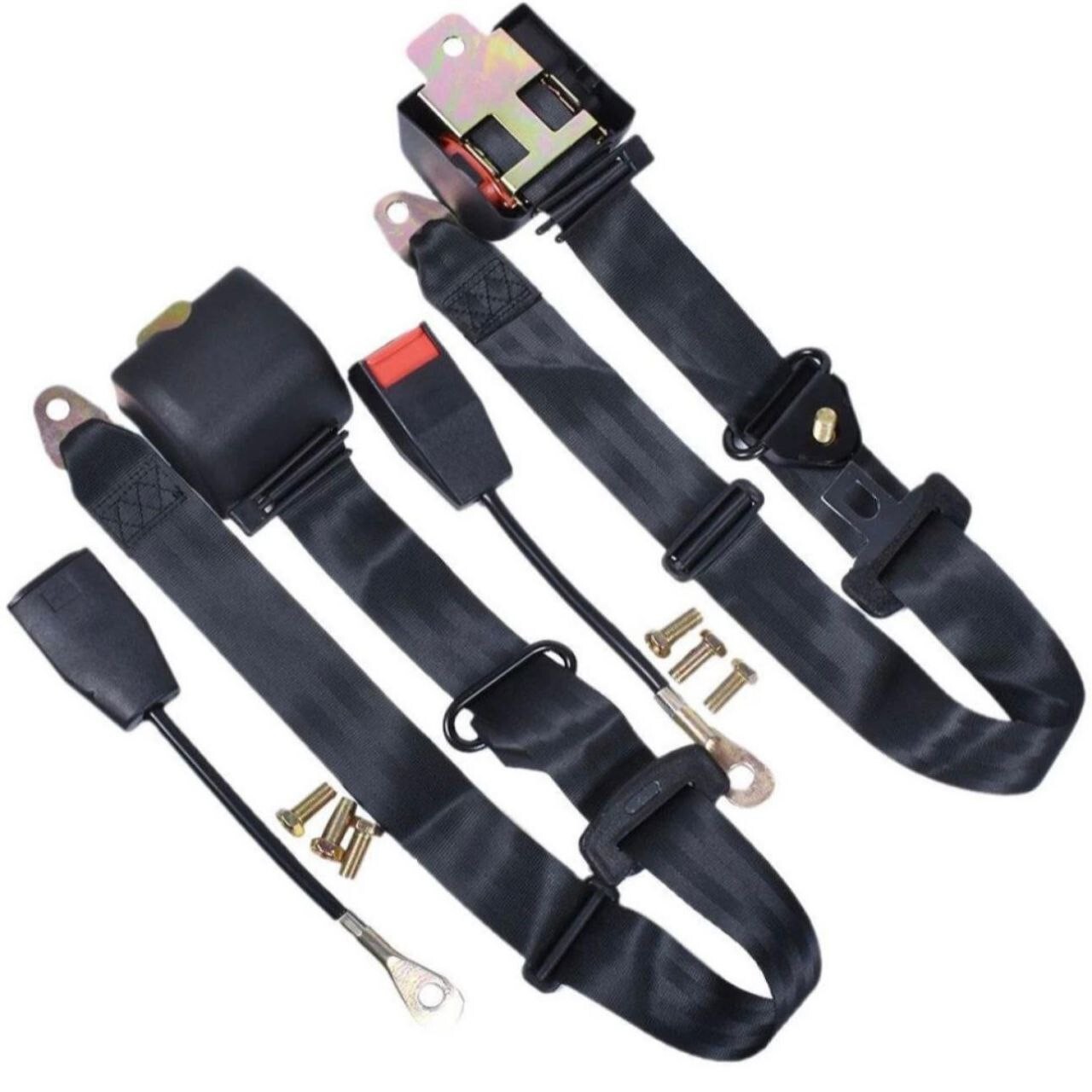 For all Jaguar Seat Belt Universal Fit Extreme Quality 3 Point Easy Install