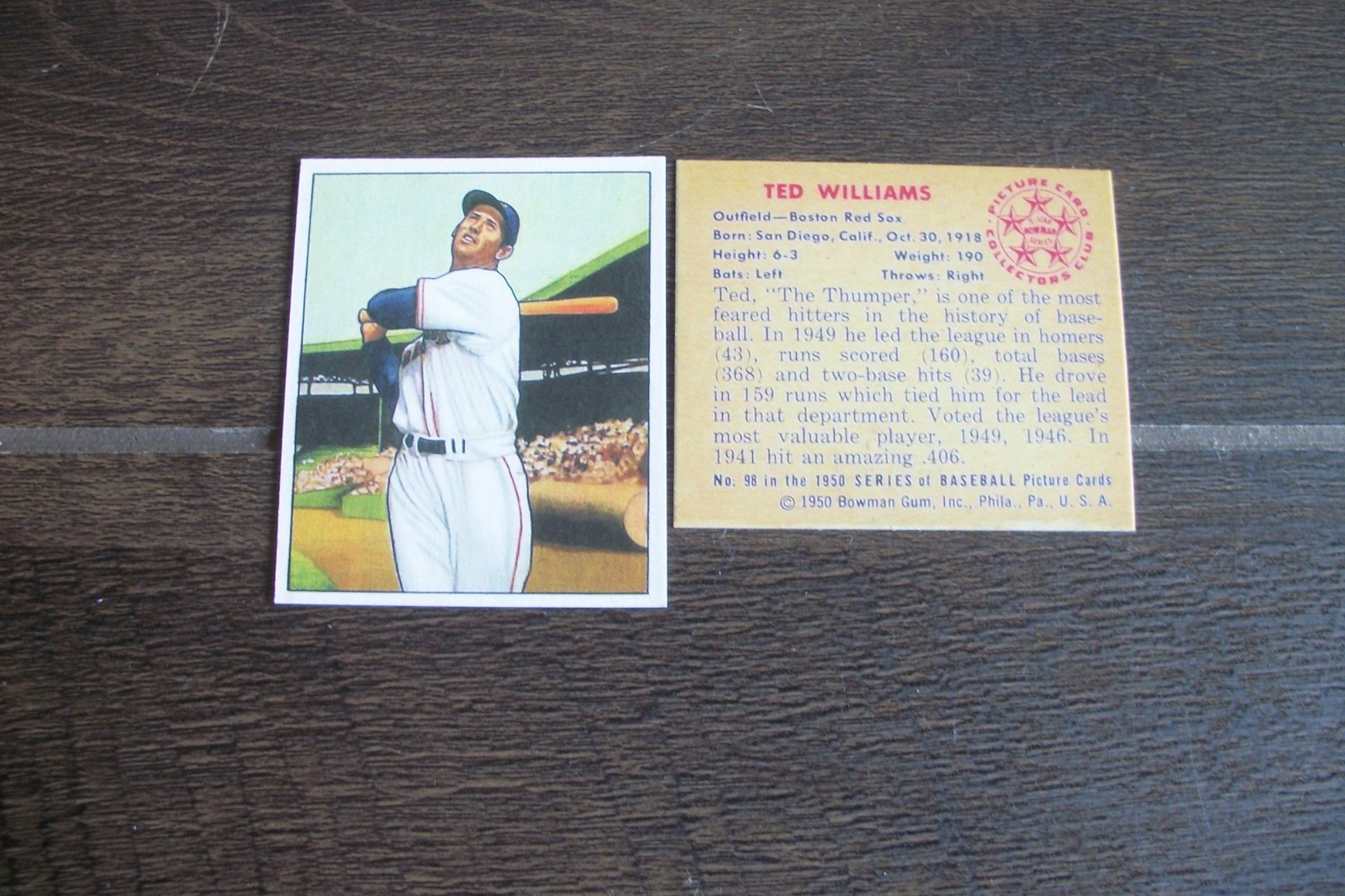 1950 Bowman Ted Williams Please Read
