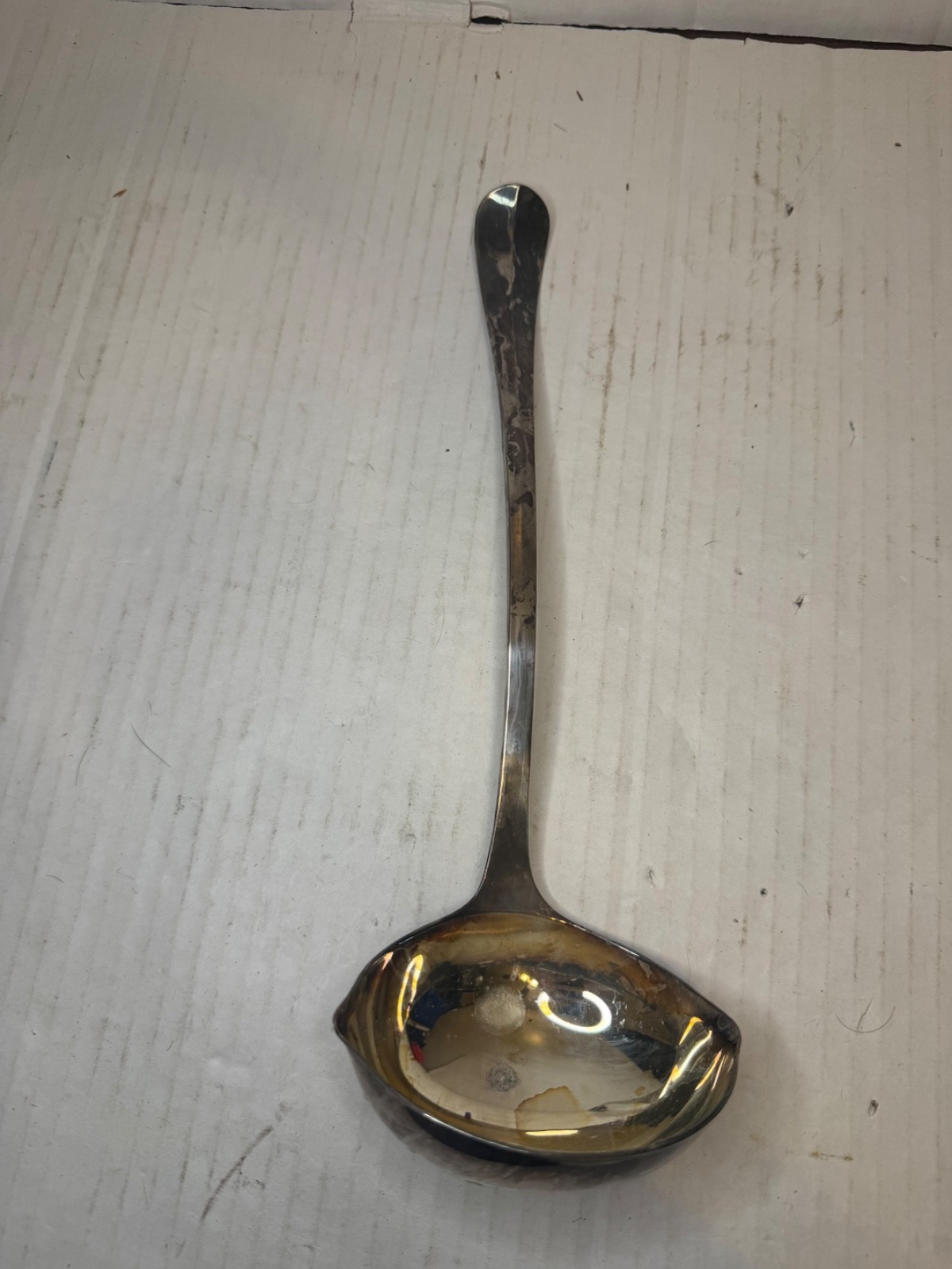 Vintage Italian Silverplated Serving Ladle Marked SILVERPLATED ITALY