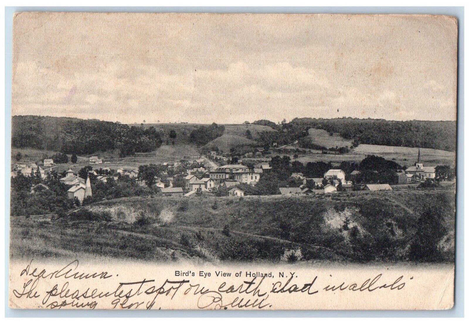 1906 Birds Eye View Holland House Exterior New York NY Vintage Antique Postcard