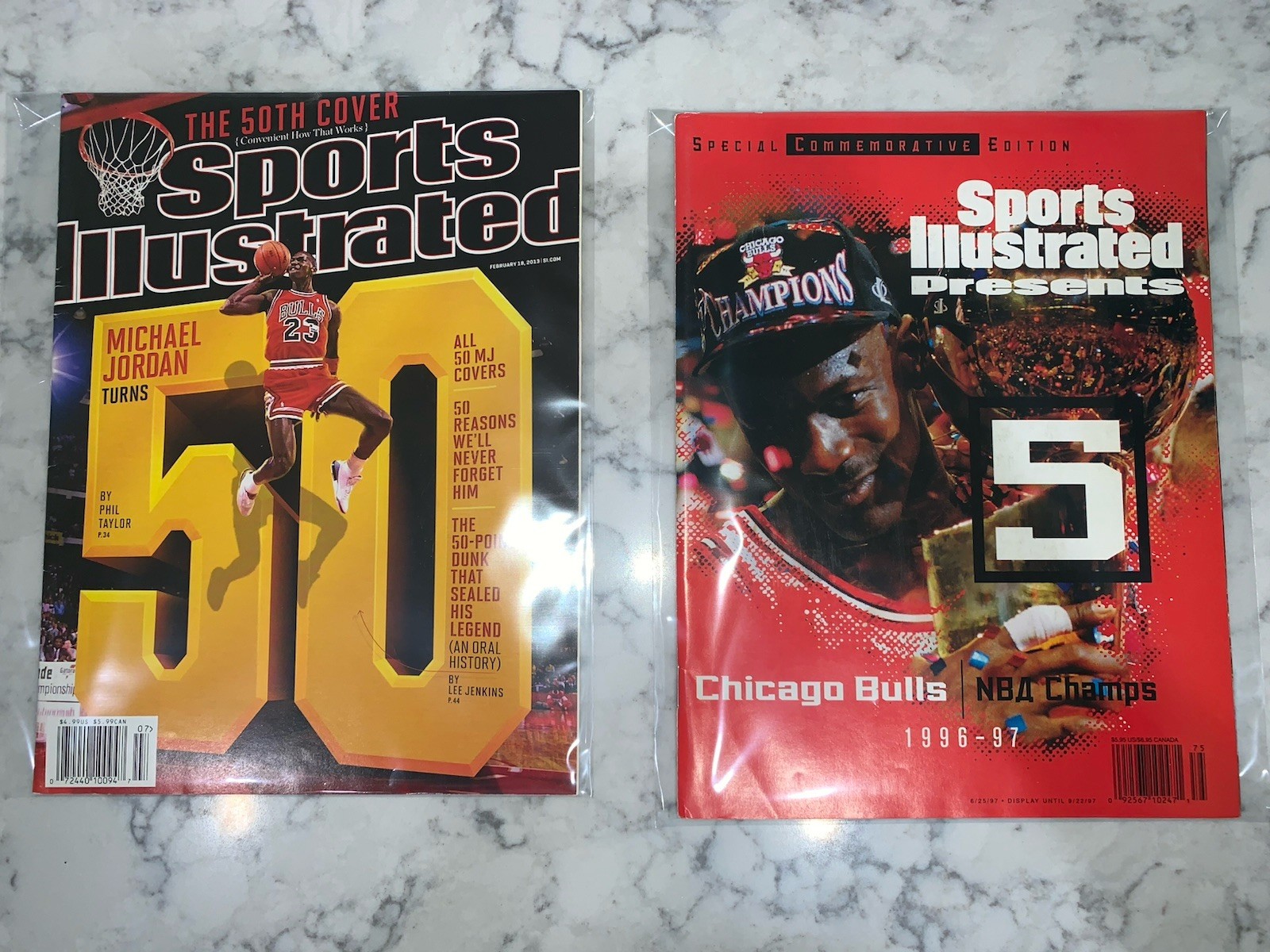 Lot of 2 1997 2013 Michael Jordan Sports Illustrated Newsstand Editions