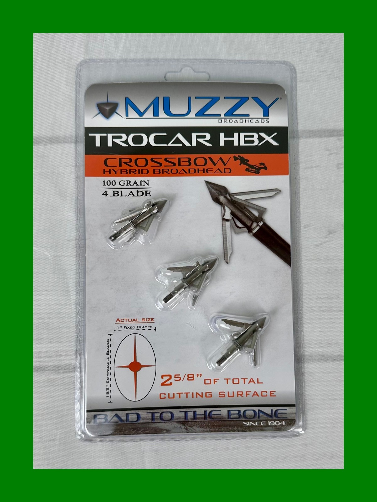 Muzzy Trocar HBX 3 pack Expandable Crossbow Broadheads 4 Steel Blades 100 Grain Muzzy Trocar HBX 3 pack Expandable Crossbow Broadheads 4 Steel Blades 100 Grain