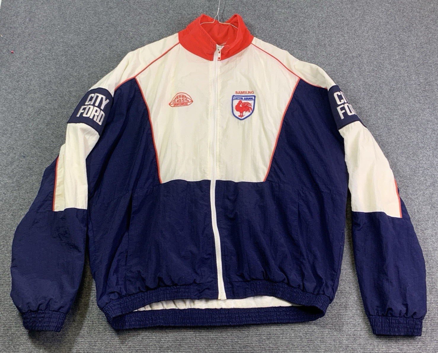 Vintage 1994 Eastern Suburbs Roosters Windbreaker Jacket Player Issued XL