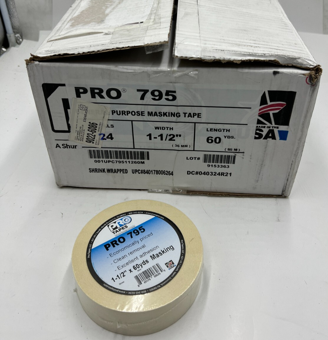 (QTY 24) Pro Tapes Masking Tape PRO 795 1-1/2\