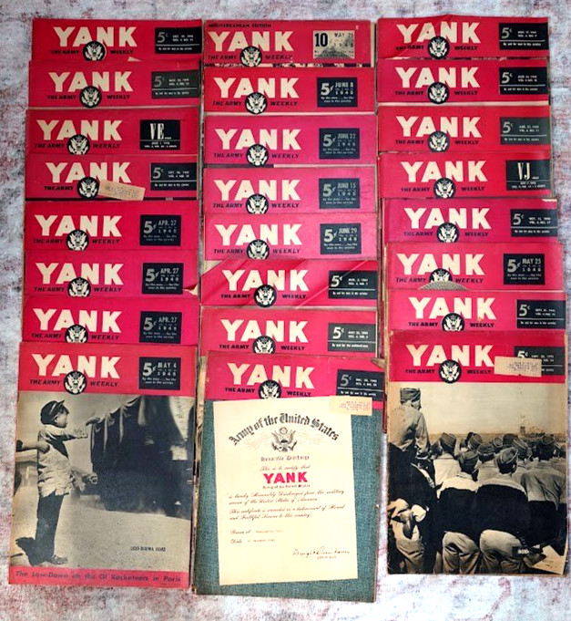 24 Vintage YANK The Army Weekly WWII Magazine Lot 1945 VE VJ Occupation + Final 24 Vintage YANK The Army Weekly WWII Magazine Lot 1945 VE VJ Occupation + Final