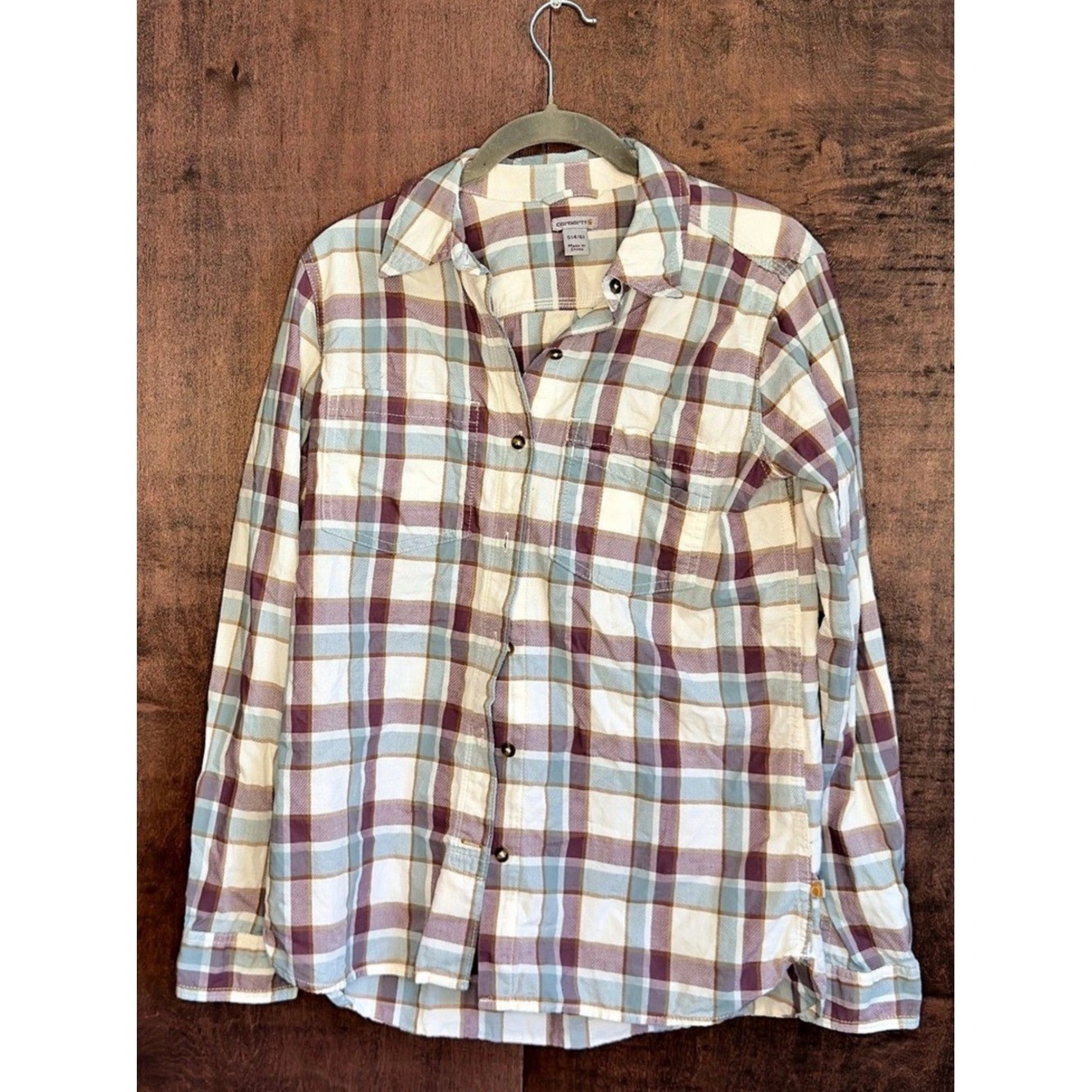 Carhartt Women\'s Hamilton Relaxed Long-Sleeve Plaid Shirt Hamilton Relaxed