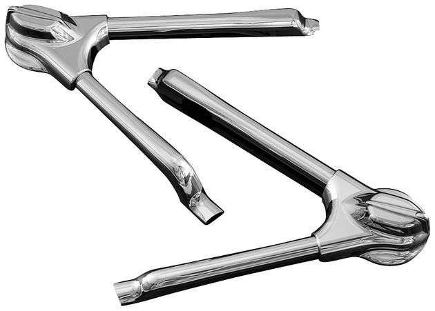 Kuryakyn Swingarm Cover Set Chrome #7815 Harley Davidson
