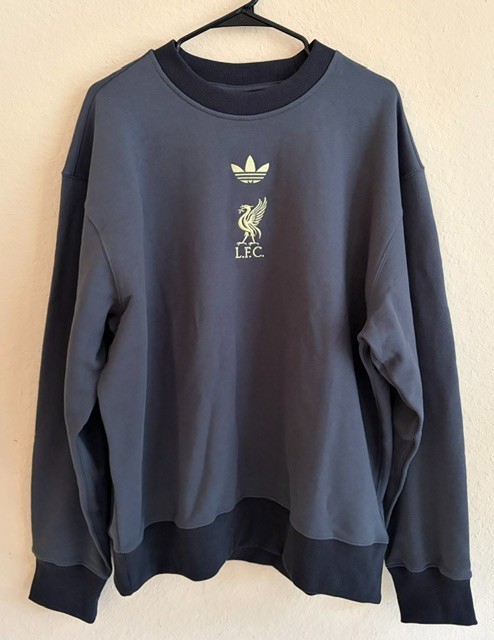 Liverpool FC Fleece Crewneck Sweatshirt - MENS LARGE - adidas Originals - NWT