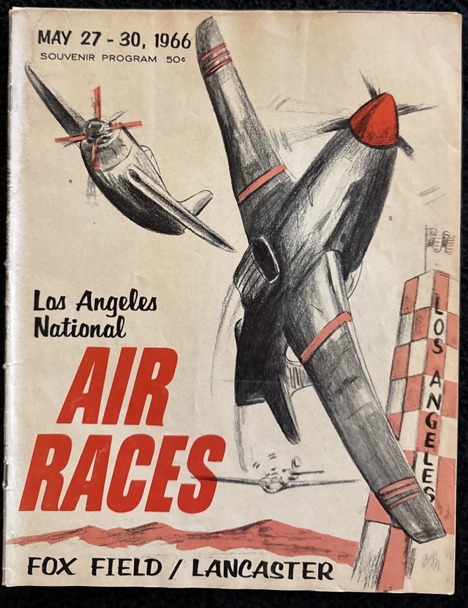 Vintage 1966 Los Angeles National Air Races Program, Fox Field, Lancaster, CA