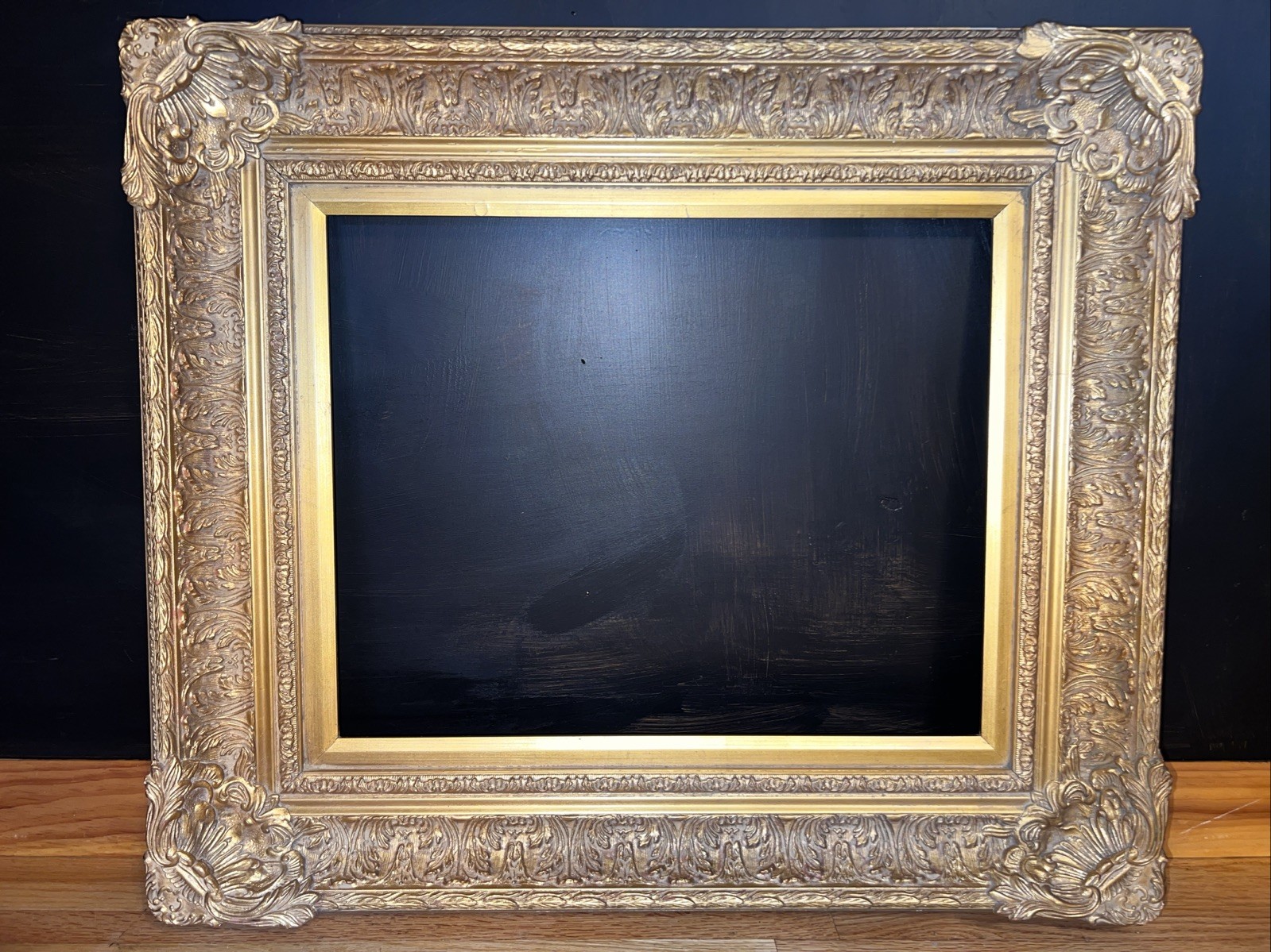 VTG Large Ornate Gold Gilt Picture Frame Louis XV Rococo Revival 26x30 Fit 16x20
