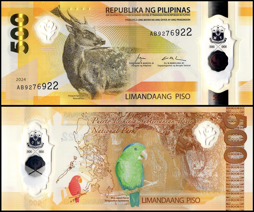 Philippines 500 Piso, 2024, P-240, UNC, Polymer Philippines 500 Piso, 2024, P-240, UNC, Polymer