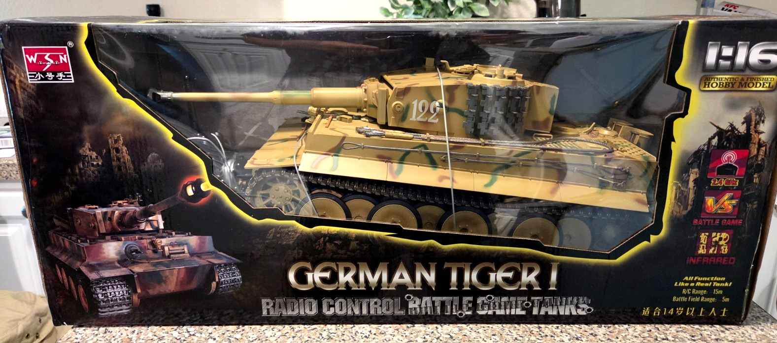 Torro-WSN German Tiger I RC Battle Tank 1/16 Scale New in Box