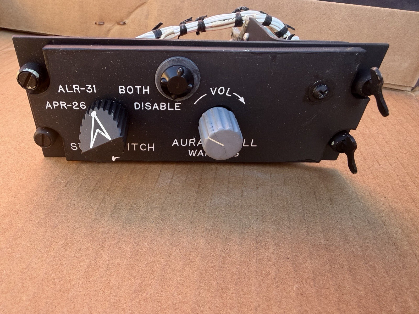 VINTAGE AIRCRAFT AURAL STALL WARNING SWITCH SELECT PANEL 53G9701411 MEMORABILIA