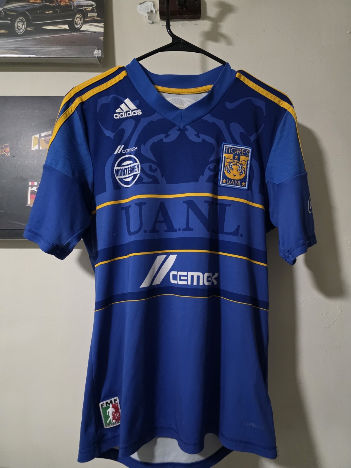 Vintage 2012-13 Adidas Tigres UANL Away Jersey Blue Men\'s Size Medium Liga MX Vintage 2012-13 Adidas Tigres UANL Away Jersey Blue Men\'s Size Medium Liga MX