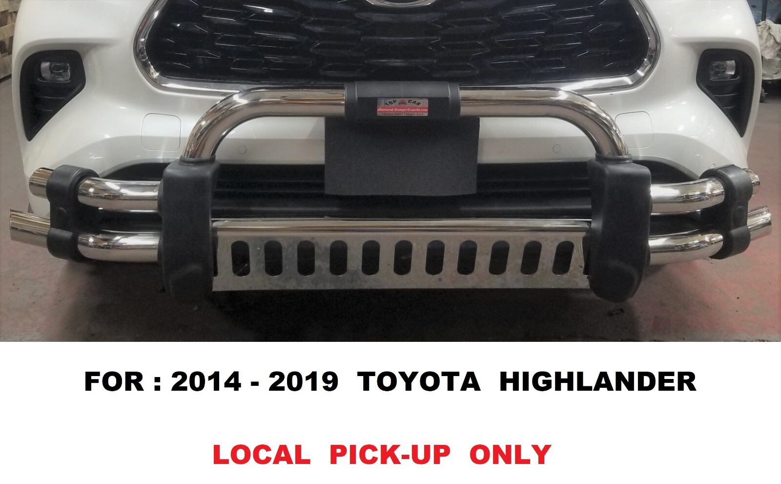 FOR: 2014-2019 TOYOTA HIGHLNDER. STAINLESS STEEL BUMPER GUARD PROTECTOR,BULL BAR FOR: 2014-2019 TOYOTA HIGHLNDER. STAINLESS STEEL BUMPER GUARD PROTECTOR,BULL BAR