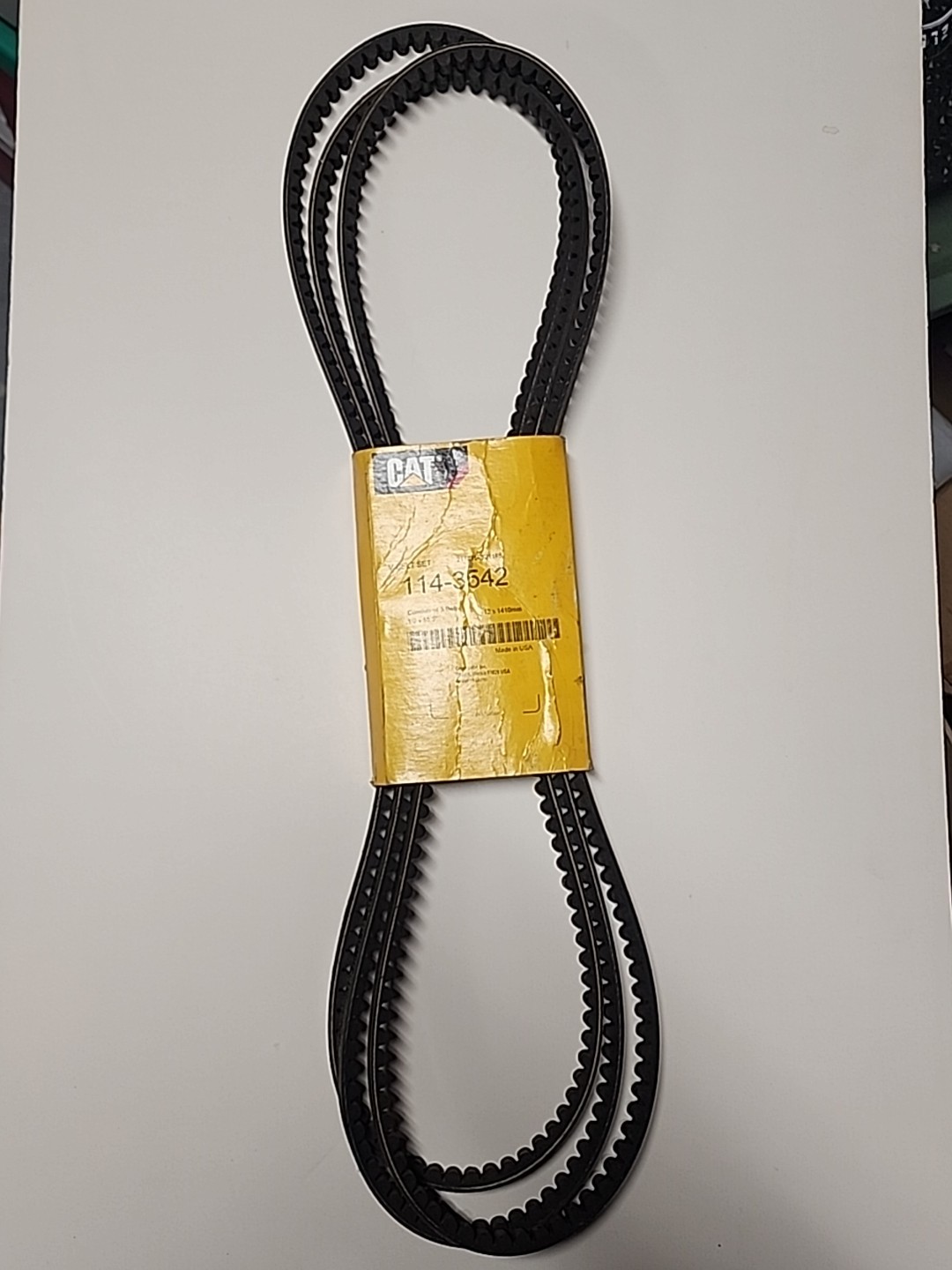 Caterpillar CAT 114-3542 V-Belt Set - 3 Belts - OEM New Caterpillar CAT 114-3542 V-Belt Set - 3 Belts - OEM New