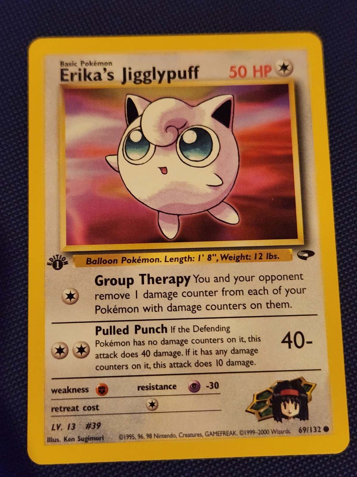 Pokémon 1st Edition Gym Challenge Erika\'s Jigglypuff 69/132 LP 