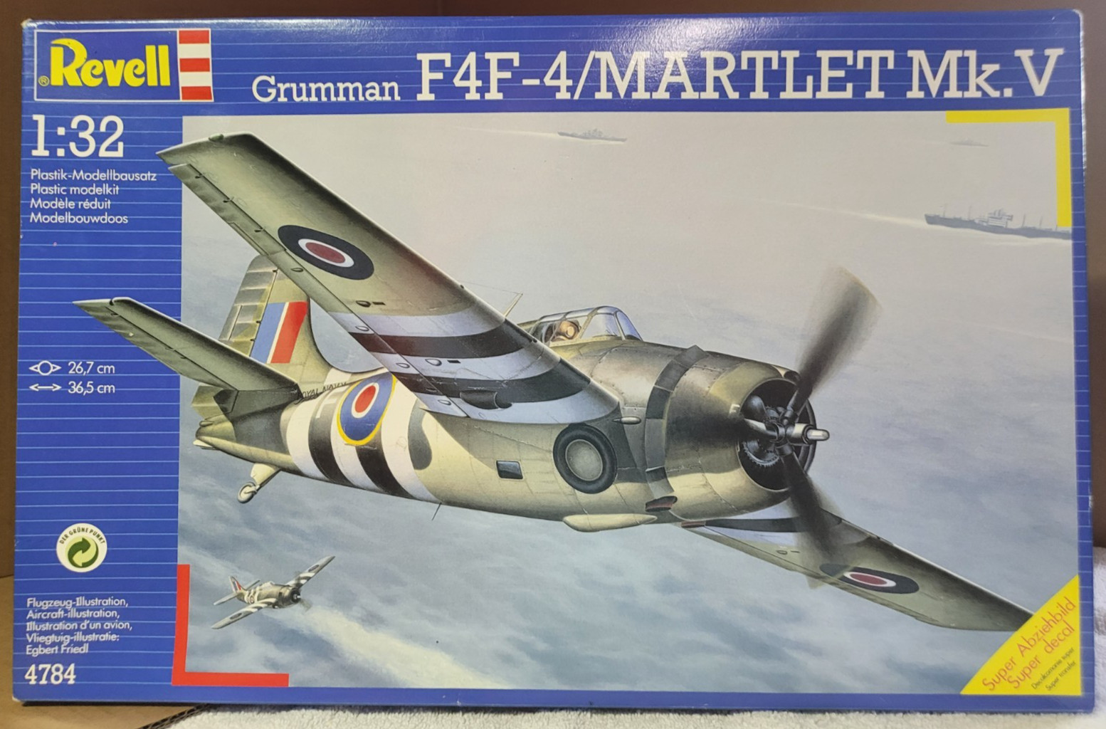 Plane Model Revell 1/32 Grumman F4F-4/MARTLET Mk.V  4784