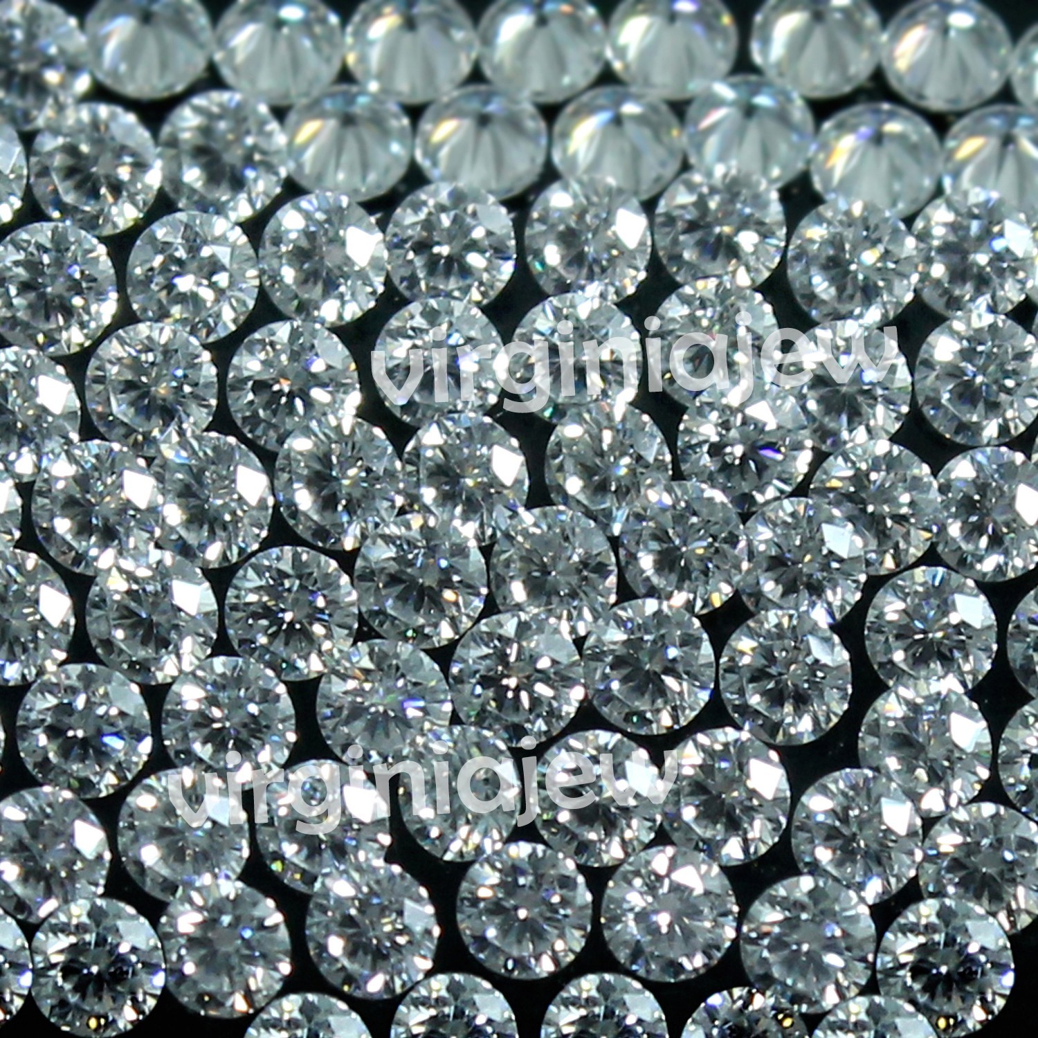 1.50 CT+ Natural DE Color VVS1 Brilliant Cut 1.50 MM Round White Diamond 100 Pcs