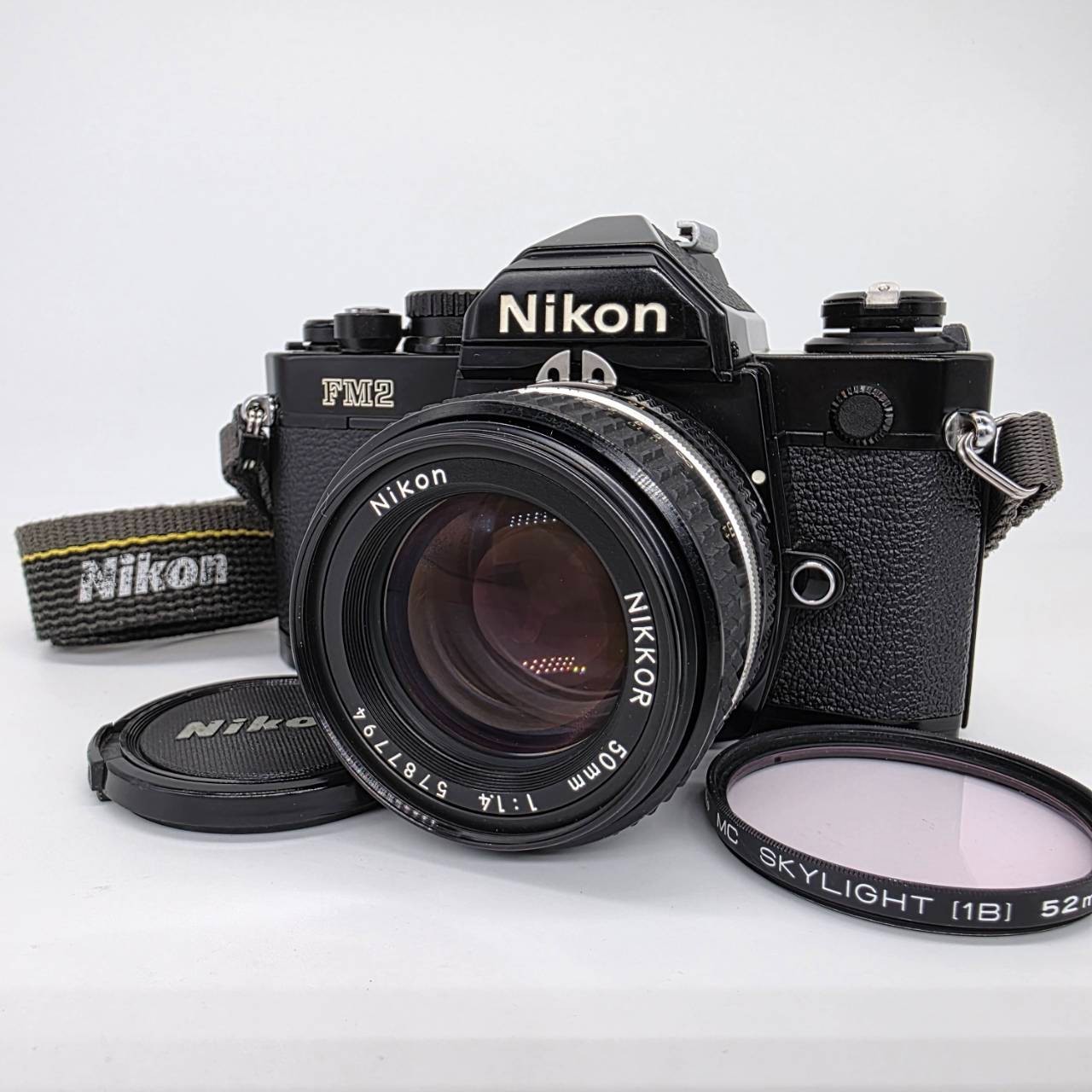 [ MINT w/ Strap] Nikon New FM2 FM2N Film Camera Ai-s 50mm f/1.4 Lens From JAPAN