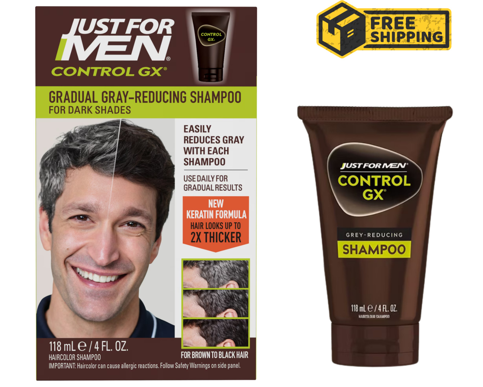 Just For Men Control GX Gradual Gray Reduction2-in-1Shampoo Plus Conditioner 4Fl Just For Men Control GX Gradual Gray Reduction2-in-1Shampoo Plus Conditioner 4Fl