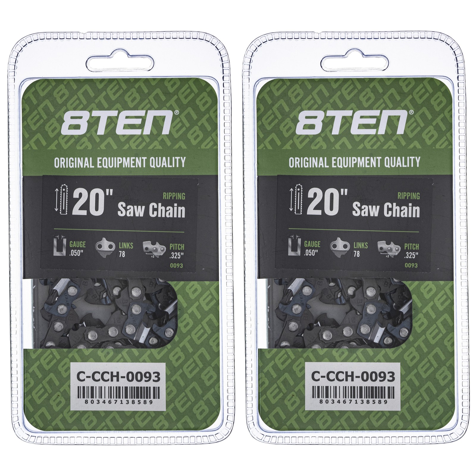 Chainsaw Chain 20 Inch .050 .325 78DL for Tanaka TCS51EAP TCS40EA 2-Pack