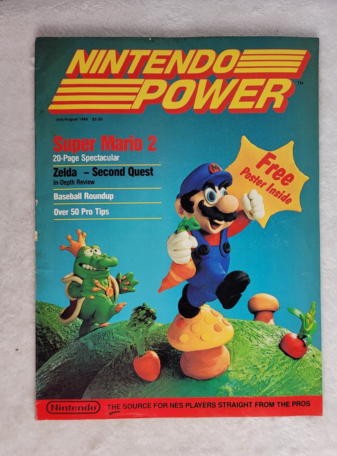 Nintendo Power Magazine: Premier Edition Vol #1 July/August 1988 w Poster