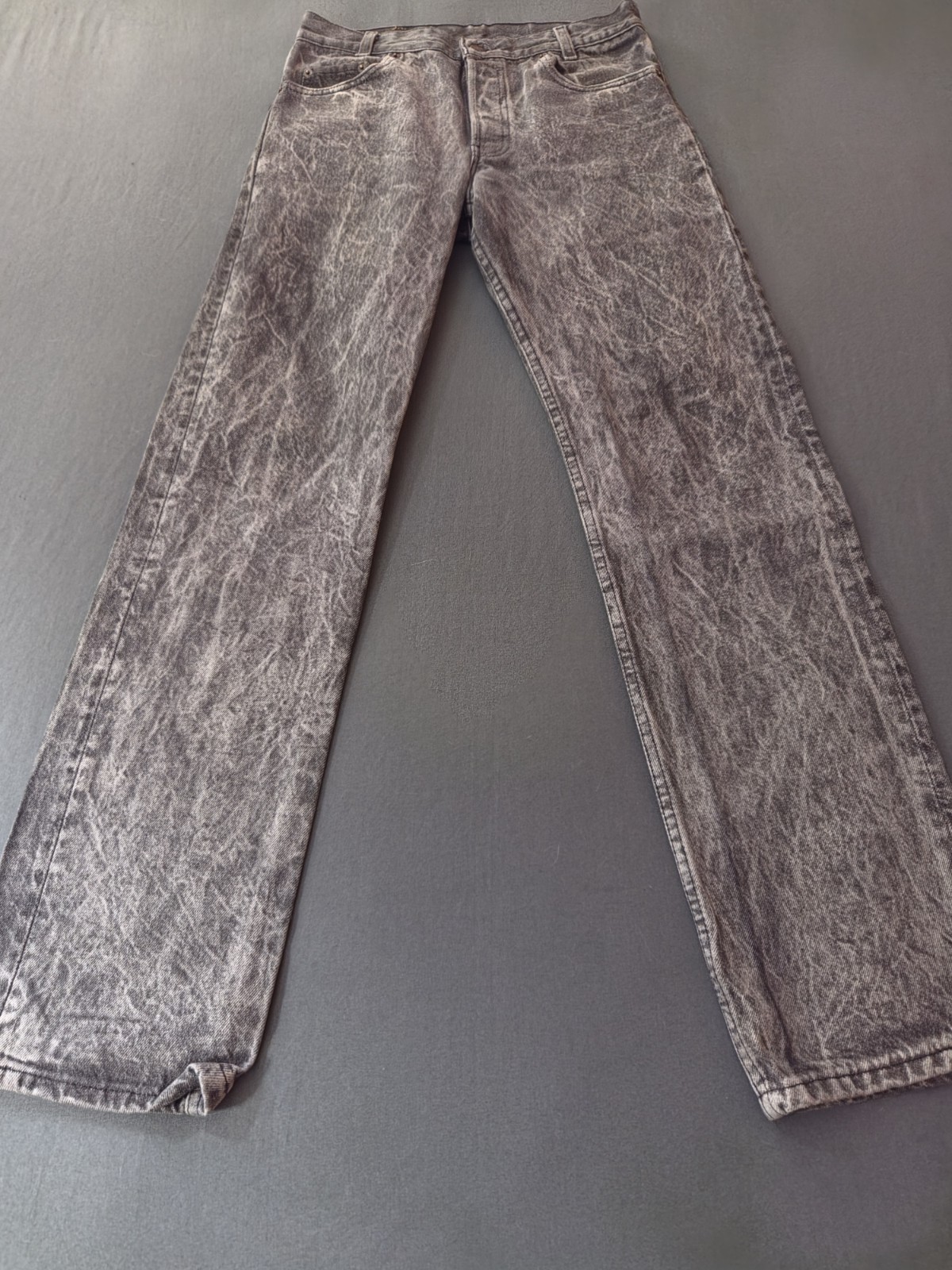 Vintage Levi’s Student Fit 30x32 Black Acid Wash Jeans Button Fly 80s 90s