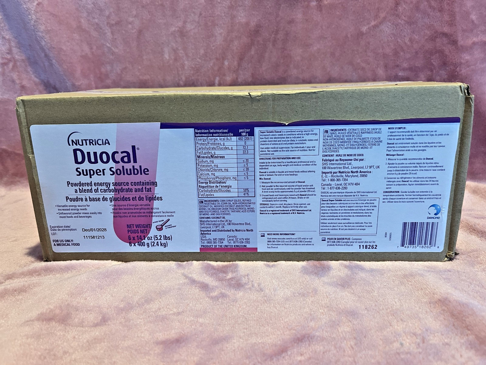NEW Nutricia Duocal Super Soluble Powder 1 Sealed Case Of 6 Cans Exp Dec 2028