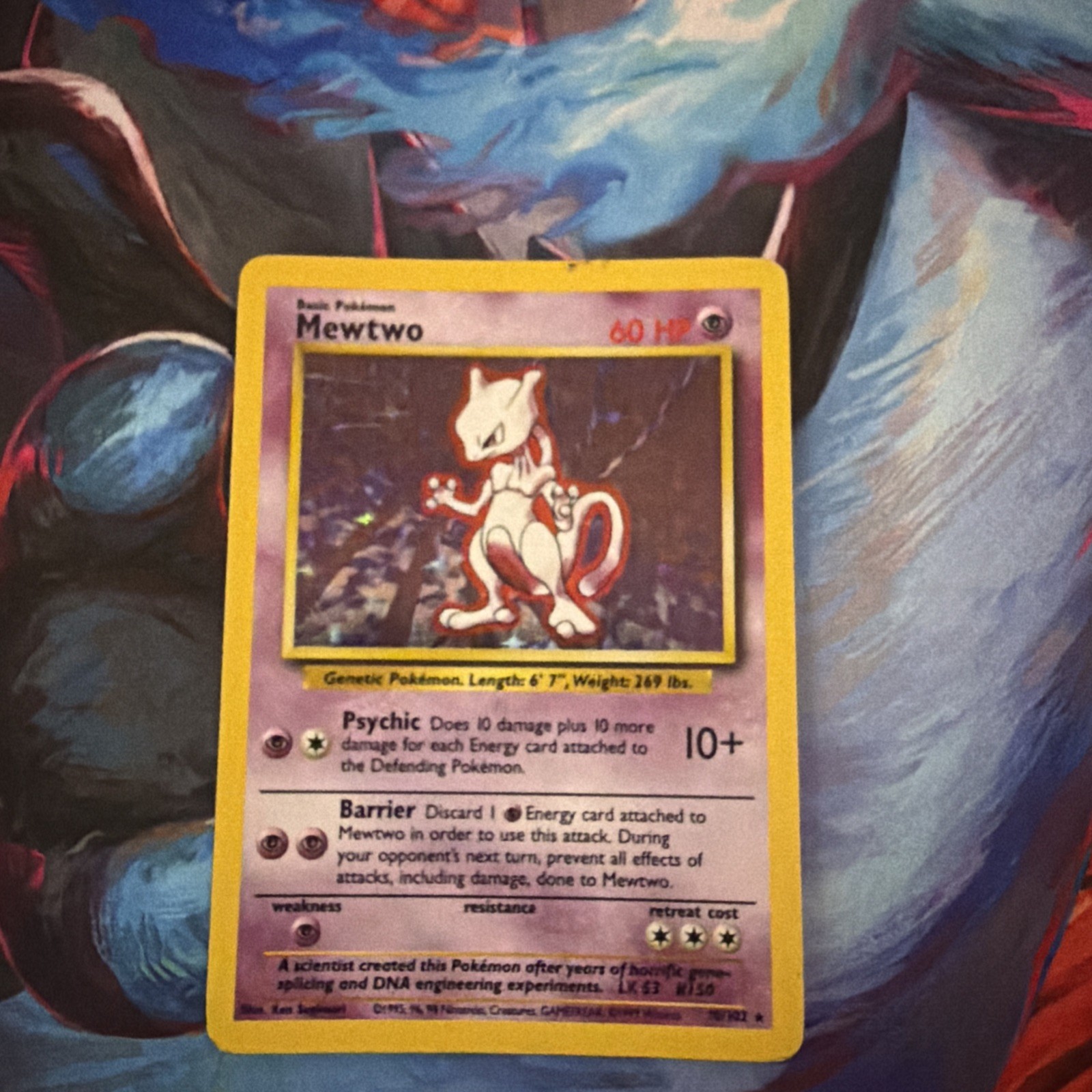 Mewtwo - 10/102 - Holo Rare - Base Set Unlimited - Pokemon Card Mp Mewtwo - 10/102 - Holo Rare - Base Set Unlimited - Pokemon Card Mp