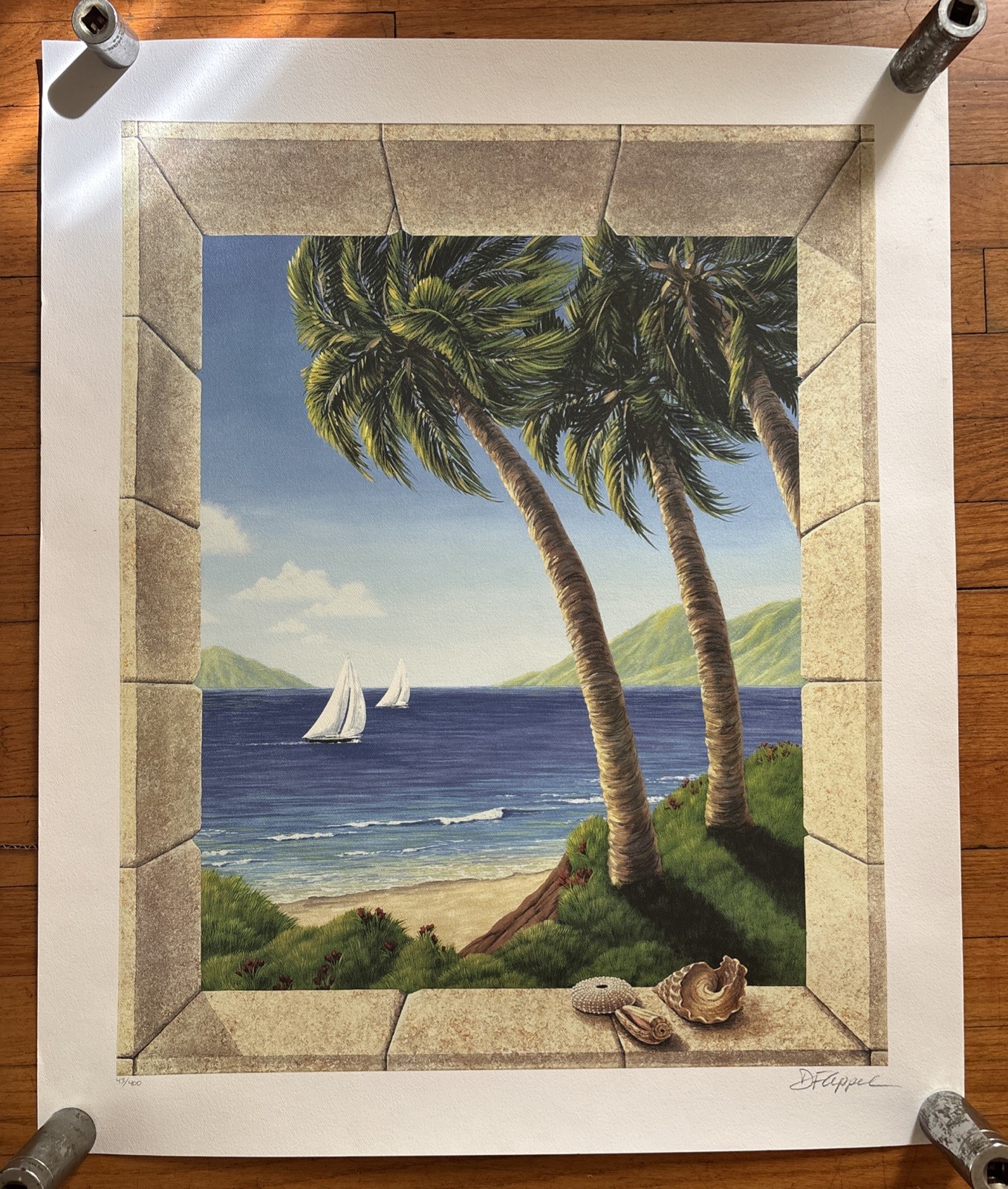 Dina Farris Appel Signed Limited Edition Lithograph “Palm Fantasy” 43/400 Dina Farris Appel Signed Limited Edition Lithograph “Palm Fantasy” 43/400