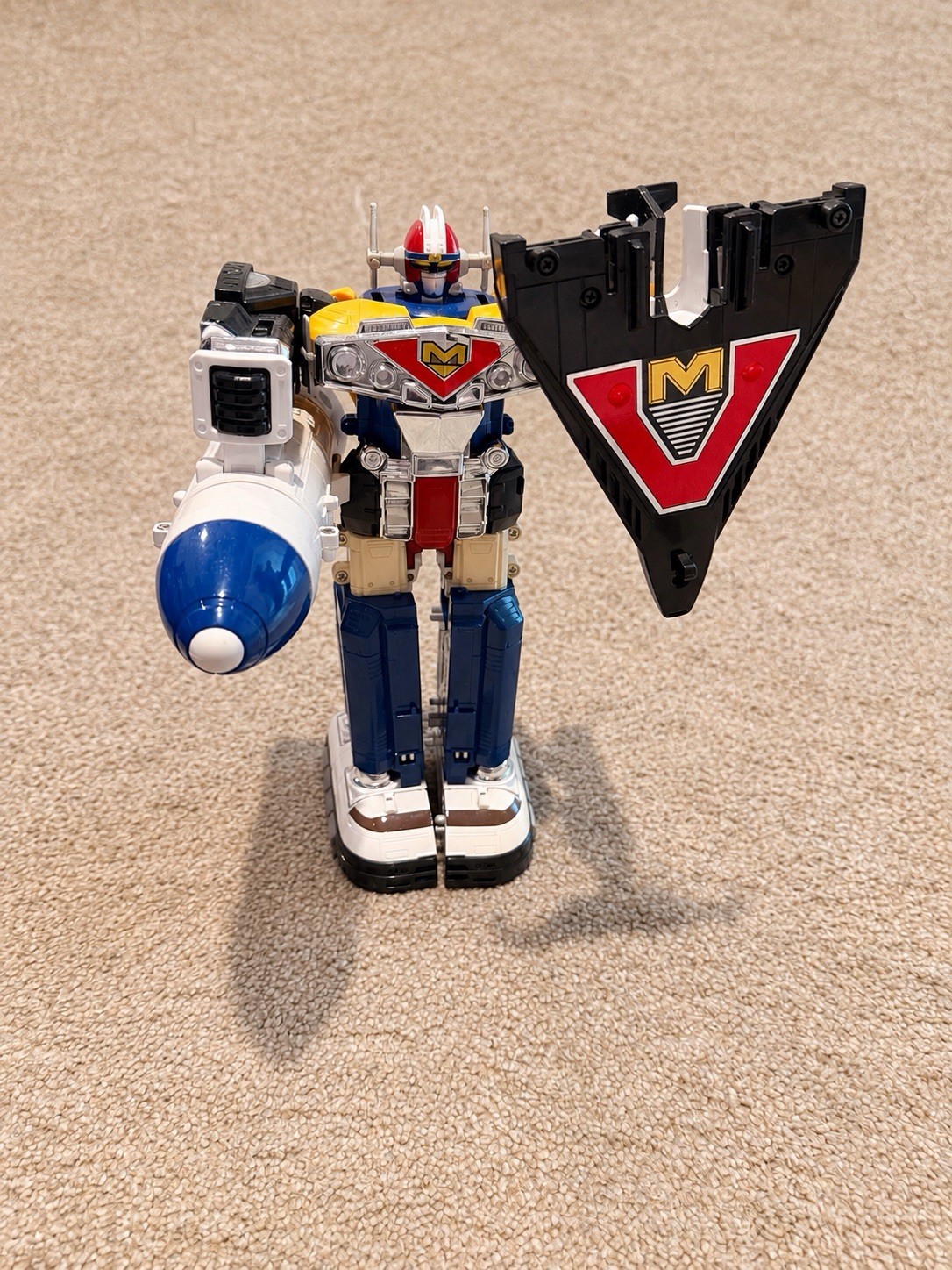 Vintage 1998 Power Rangers In Space Deluxe Mega Voyager Bandai w/ Rocket Shield