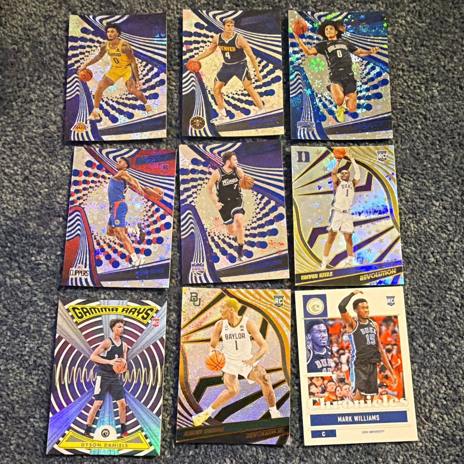 Panini 2023-24 NBA Rookie Card Lot 14 Revolution/Chronicles Gamma Rays Panini 2023-24 NBA Rookie Card Lot 14 Revolution/Chronicles Gamma Rays