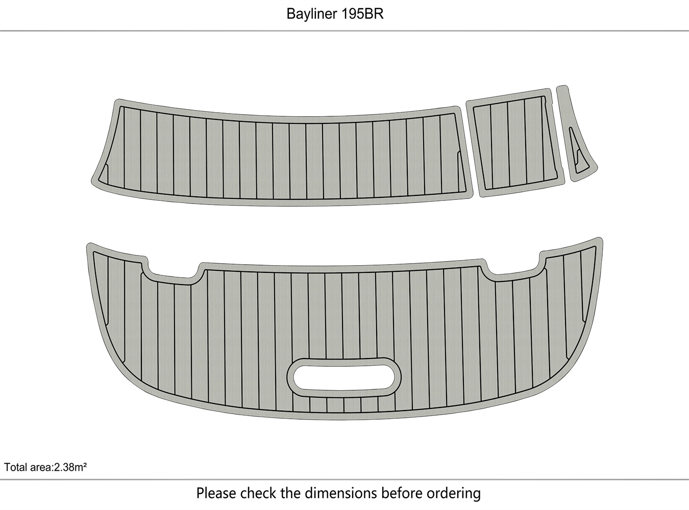 2003-2013 Bayliner 195 BR DuraEVA EVA Foam Boat flooring