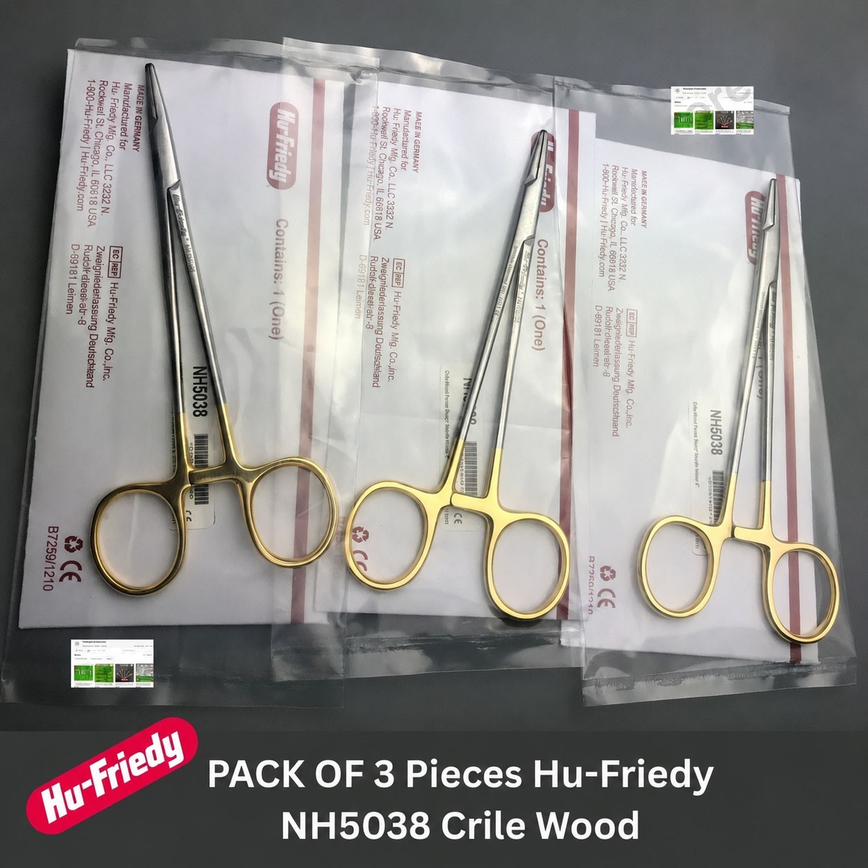Hu-Friedy NH5038 Crile Wood Needle Holder 6 Hu-Friedy NH5038 Crile Wood Needle Holder 6