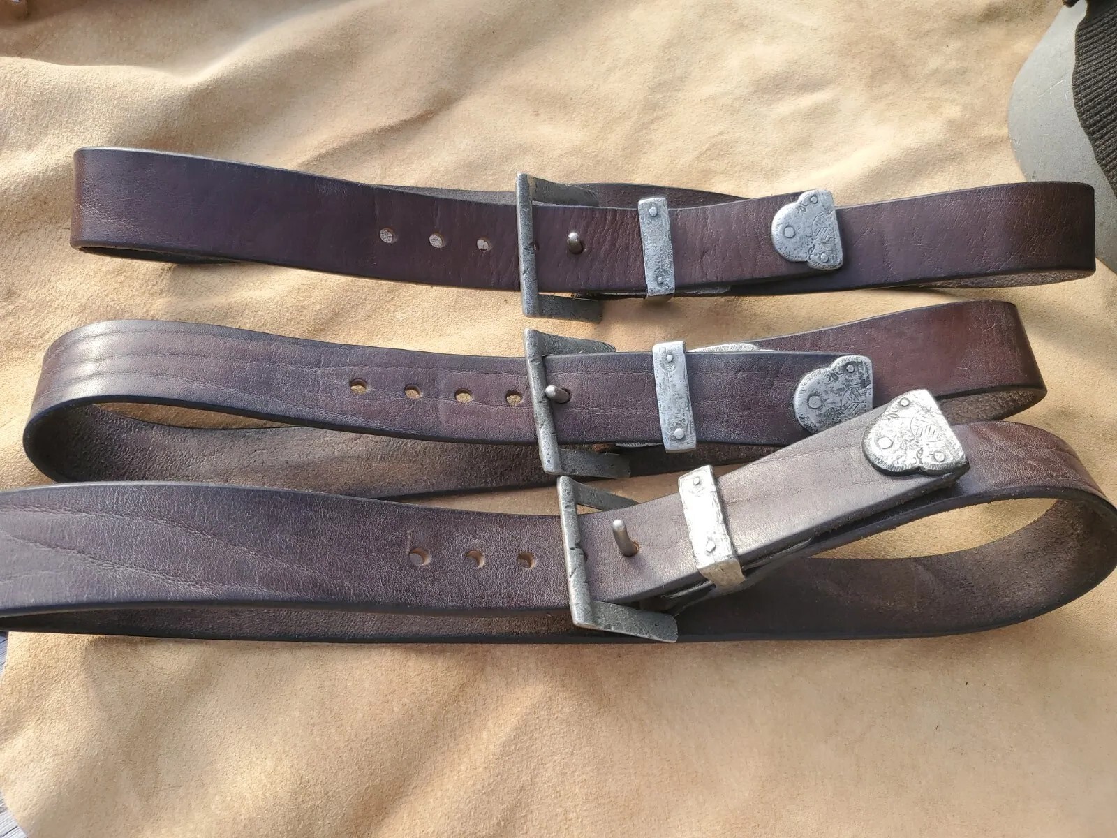 Vintage  NEW Belt 1987 Rare Skins  Bridle Leather By FCX  Stunning BuCKEL UK Mad