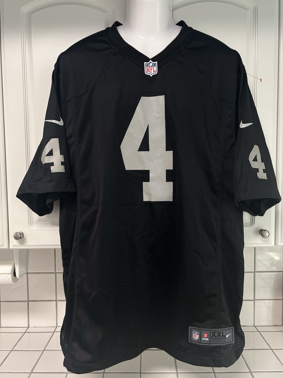 NEW NIKE DEREK CARR LAS VEGAS RAIDERS FOOTBALL JERSEY MENS 2XL #4 BLACK XXL NFL NEW NIKE DEREK CARR LAS VEGAS RAIDERS FOOTBALL JERSEY MENS 2XL #4 BLACK XXL NFL