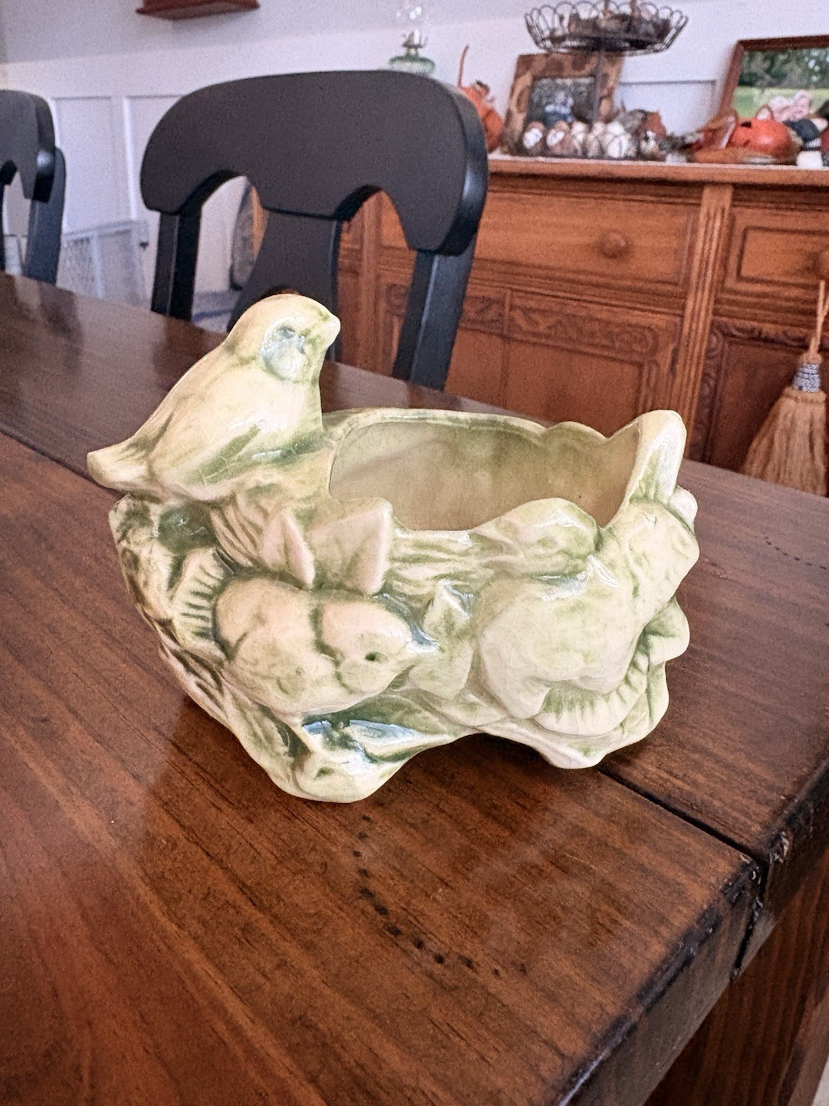 Vtg McCoy Ceramic Birds Nest Planter 5\ Vtg McCoy Ceramic Birds Nest Planter 5\