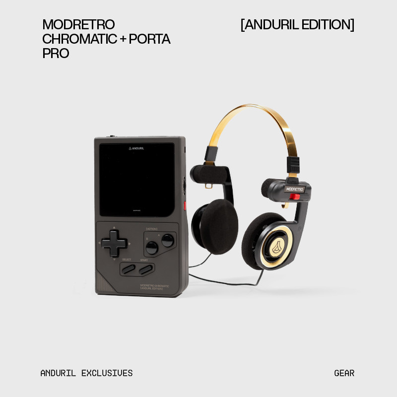 Anduril Edition - ModRetro Chromatic + Koss Porta Pro® Bundle Gameboy