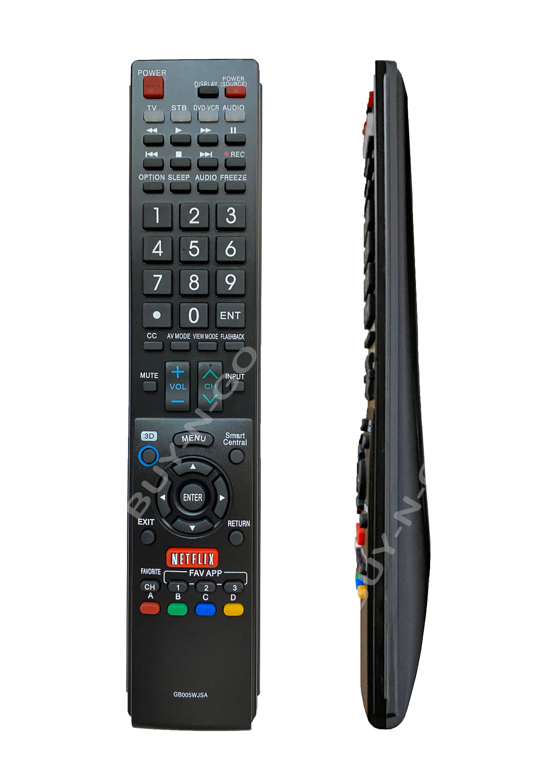 Replace Remote Control fit for Sharp AQUOS TV GB118WJSA LC-60LE660U LC-70LE660U 