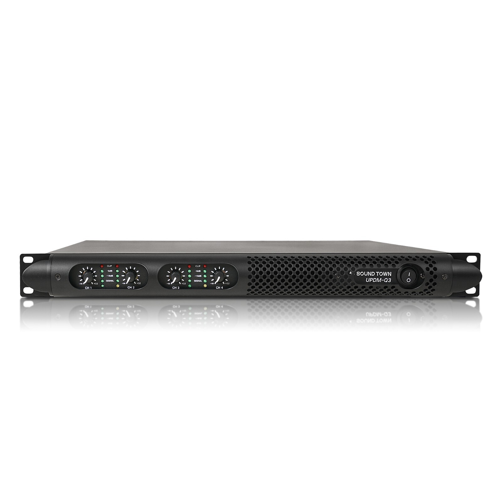 Sound Town 1U Class-D 4-Channel PA Amplifier 4 x 1150W at 4-ohm (UPDM-Q3)