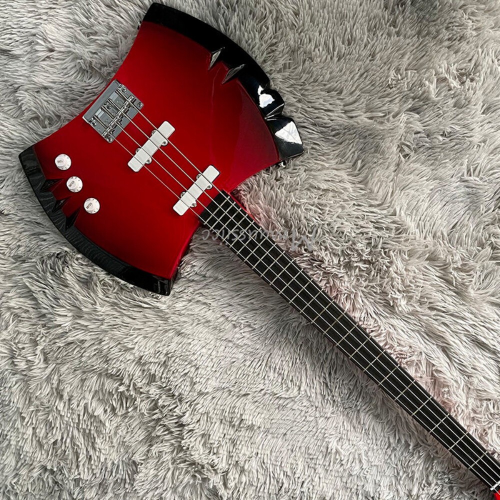 4-String Double-edged Axee Red Electric Bass Guitars Marceline\'s 