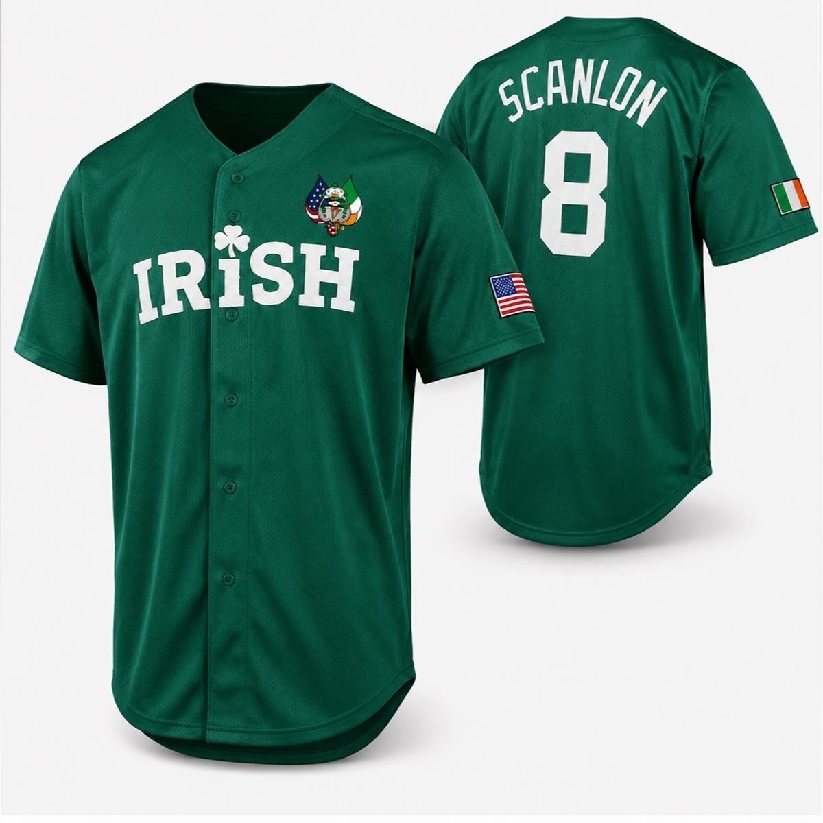 Custom Name - Irish American Society Father’s Day Baseball Jersey - All Size